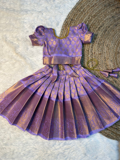 Lavender Kanchi Soft Silk Pattu Pavadai | CPM_0564
