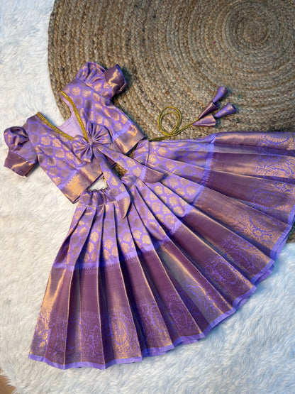 Lavender Kanchi Soft Silk Pattu Pavadai | CPM_0564