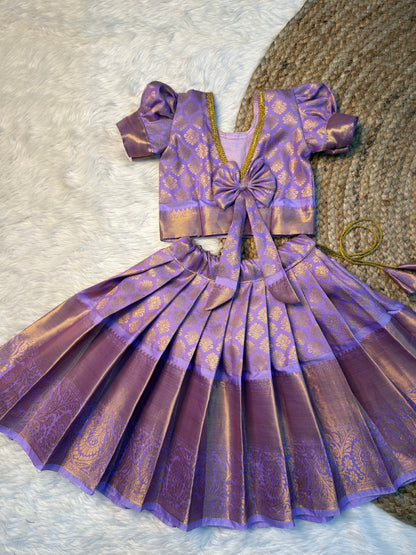 Lavender Kanchi Soft Silk Pattu Pavadai | CPM_0564