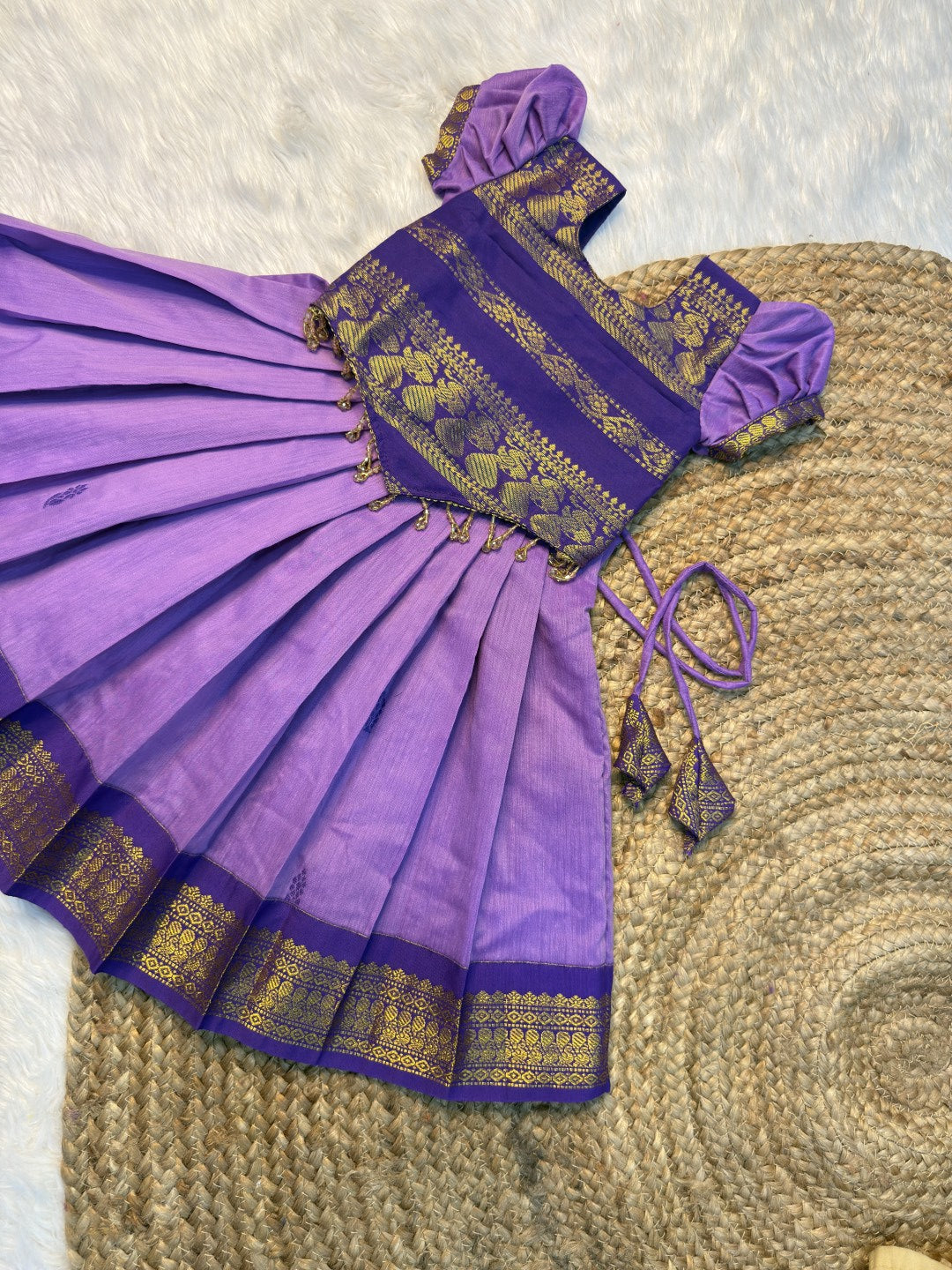 Violet & Lavender Kalyani Cotton Top & Skirt Set | CPM0606