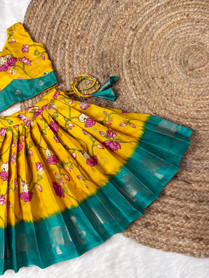 Yellow & Teal Cotton Sett | CPM_0562