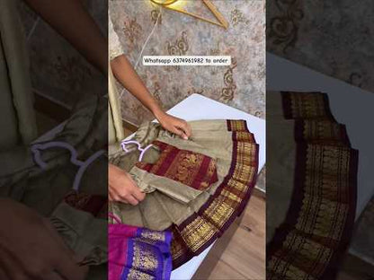 Pure Kalyani Cotton Set – Pink & Purple Combo | CPM_0479